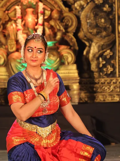 A look of contemplation or longing. The eyes are the most powerful tool in Abhinaya, capable of conveying deep and complex emotions to the audience.