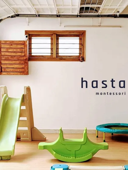 Learning isn't confined to tables. Our indoor play zone, with its slide, rocker, and trampoline, is essential for developing gross motor skills. It's a space for joyful movement, balance, and coordination, all on a soft, safe floor.