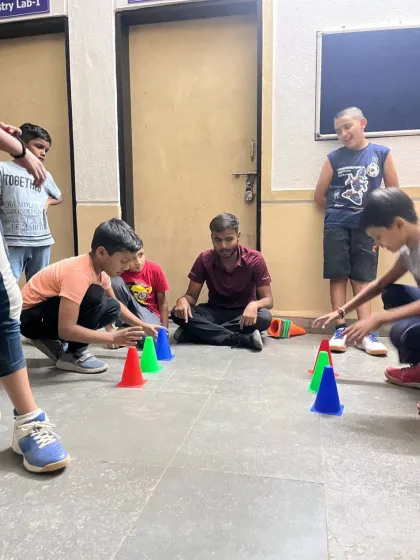 I lead a mind game focused on speed and reflexes. These activities are designed to sharpen mental focus, which is just as important as physical skill in a bout.