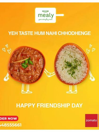 A fun Friendship Day post celebrating the unbreakable bond of Rajma Chawal. Just like a true friend, this is a taste that will never let you down!