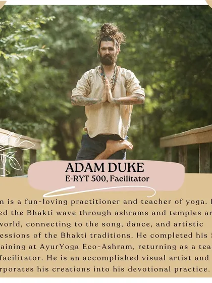 Captions will provide specific details about each retreat, its facilitators, and the daily activities, as seen in the media (e.g., "Learn the theory of Qigong and Traditional Chinese Medicine," "A serendipitous meeting at our ashram led to the creation of our Yin Yang Yoga retreat," "Daily offerings at our Bhakti retreat include kirtan and ecstatic dance.").