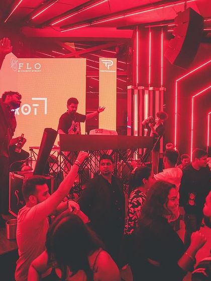 My brother Akshay Kothari hyping up the crowd at Flo Church Street. It's not just me behind the decks; we work as a team to create the best party possible.