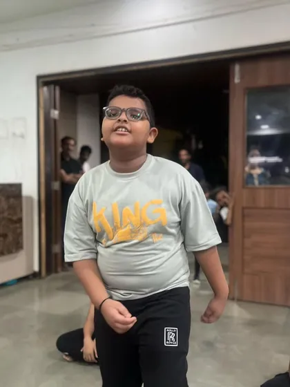 The expressive face of a young performer at our Ghansoli school workshop. We love seeing this passion ignite.