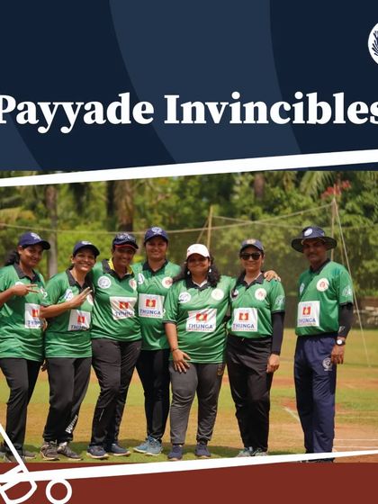 The Payyade Invincibles, a women's team, poses together, showcasing the camaraderie and participation in the PPL.