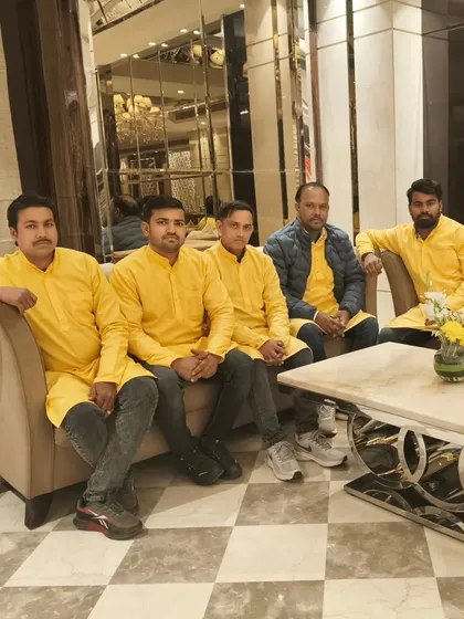 My dedicated team, ready for a mehndi event. We arrive in uniform and are prepared to handle events of any size.