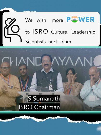 We wish more power to the ISRO team. The success of missions like Chandrayaan is a testament to the brilliant leadership, scientists, and culture at the organization.