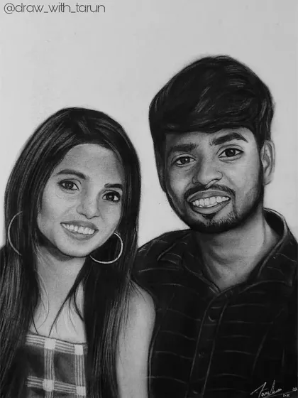 Capturing the connection between two people is a special responsibility. This charcoal couple portrait was a commission focused on creating a beautiful, shared memory for them to keep.