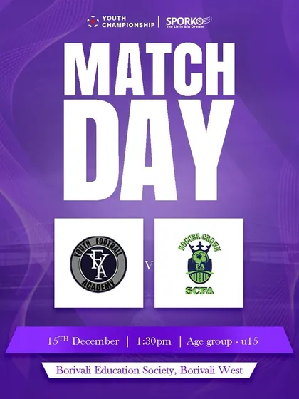 A Youth Championship match day for our U-15 team against Soccer Crowe SCFA.
