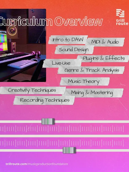 Here's a full breakdown of what our Music Production Foundation course covers. We guide you through everything from your first steps in a DAW to mixing and mastering your final track.