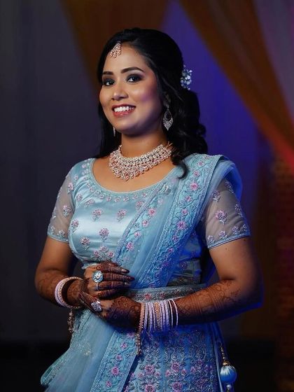 Makeovers by Mahalakshmi - Bridal & Wedding Makeup Glamorous Reception & Sangeet Styles photo 46
