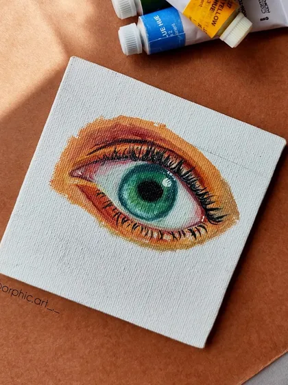 Another study of an eye, this time with a green iris. Practicing small details like this helps me improve my skills for larger, more complex portraits.