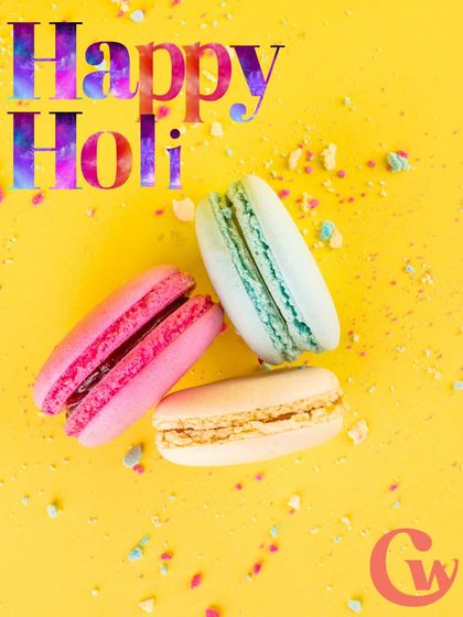 Cakes, colors, and chaos. We wish you a Happy Holi with our vibrant and delicious macarons.