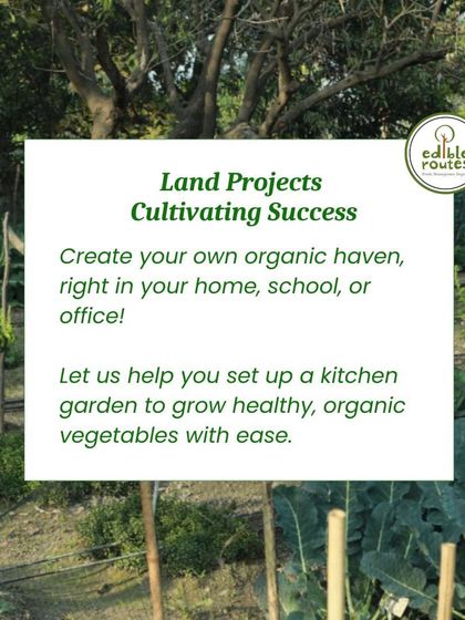 I help clients create their own organic havens in homes, schools, or offices. My land projects focus on setting up kitchen gardens to grow healthy, organic vegetables with ease.