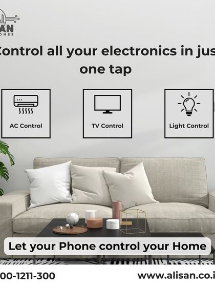 Let your phone control your home. With our system, you can manage your AC, TV, and lights with just one tap, simplifying your life and decluttering your coffee table from multiple remotes.