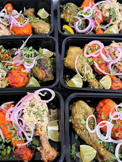 Consistency is key in my kitchen. Here are more of my kebab platters, showing the care I put into each and every order that goes out for my weekly meal service.