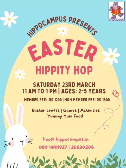 Hello yolks! Get ready for an egg-xtra special Easter with our Hippity Hop Party. We have egg-cellent crafts, egg-citing games, and egg-quisite food waiting for you.