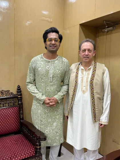 With the respected Sarod maestro Ken Zuckerman ji in Hyderabad. It was always a pleasure to perform with him and learn from his vast experience.
