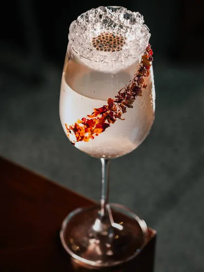 Cheers to elegance and flavor in every sip. My Bella Signora mocktail features Zero ABV Gin, elderflower, basil, and lime for a sophisticated, refreshing drink.