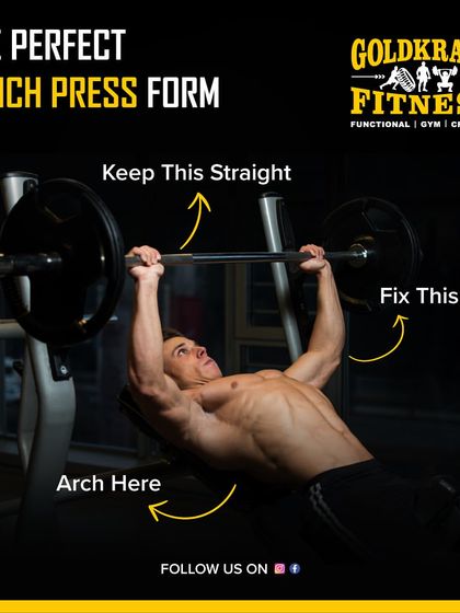 Perfect your bench press form with this guide. Remember to create a slight arch in your lower back, keep your wrists straight, and control the bar path for a safe and effective lift.