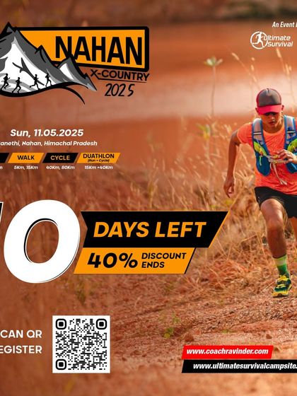 10 days left to save! A clear call to action for the Nahan X-Country Race, urging runners to register before the discount ends.