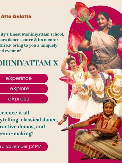 We host classical dance events like 'Mohiniyattam X', featuring the city's finest Mohiniyattam school, Taamara. These events include storytelling, interactive demos, and soulful performances.