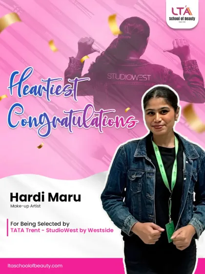 We celebrate every student's success. Congratulations to Hardi Maru on her placement with TATA Trent’s StudioWest. This is a testament to what happens when dedication meets the right professional training and industry connections.