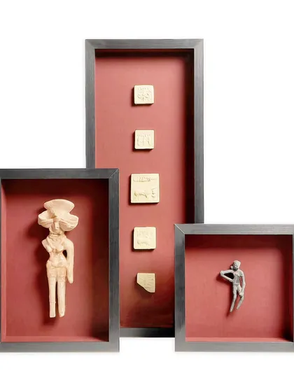 These are not just objects; they are ancient artifacts. I use museum-quality preservation techniques, including 99% UV-protective museum glass and premium fabric mat boards within a solid wood shadow box, to ensure these pieces of history are protected and displayed with the respect they deserve.