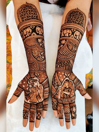 Shaik Tabassum - Destination Wedding Mehendi Portrait Mehendi: Capturing Likeness in Henna photo 21