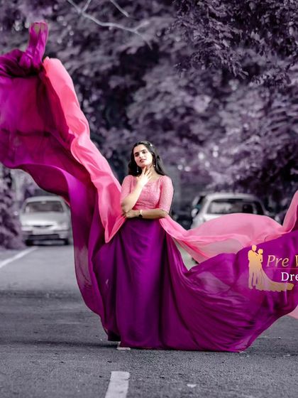 Pre Wedding Attire - Pre-Wedding Outfit Rental Dramatic Flying & Trail Gowns photo 5