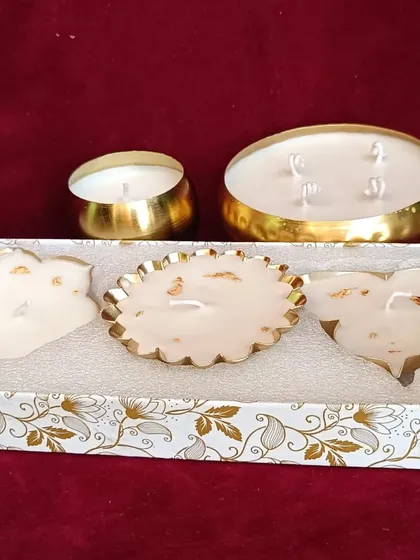 The Diwali urli gift hamper, showing the contents inside the decorative box.