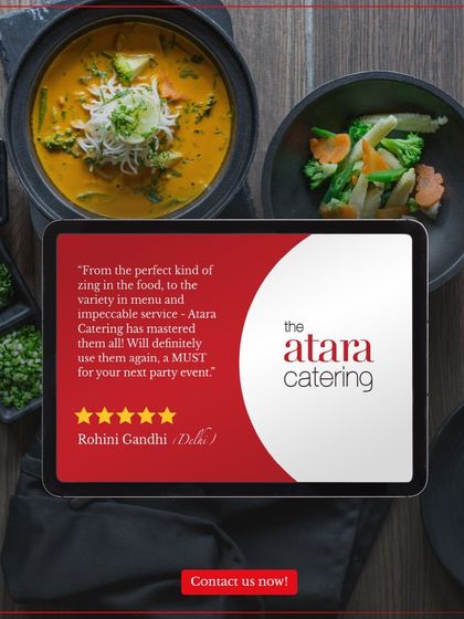 Rohini Gandhi from Delhi calls us a "MUST" for any party. She praises everything from the "zing in the food" to the variety in our menu and our impeccable service.