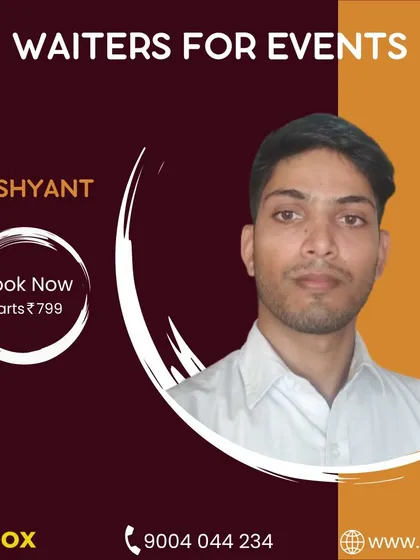 Dushyant is ready to serve with joy and professionalism. My waiter partners are here to assist in the best way possible for your event.