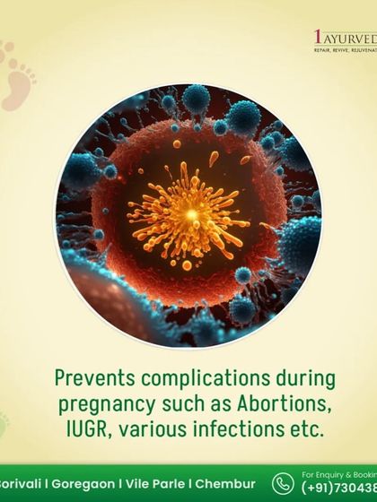 Ayurvedic prenatal care is highly effective in preventing complications during pregnancy. Our protocols help reduce the risk of issues such as miscarriages, intrauterine growth restriction (IUGR), and various infections by strengthening the mother's body.