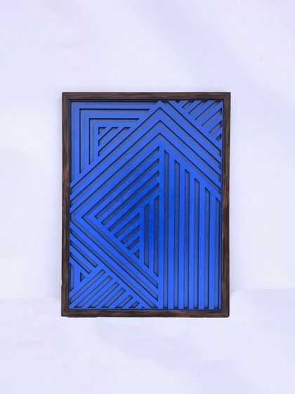 Best of Bharat - 3D & Sculptural Wall Art Modern Geometric Wood Art photo 11