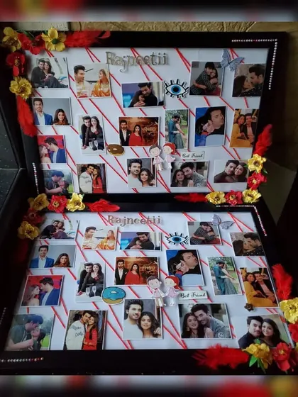 Both 'Rajneetii' frames displayed together, showing consistency in our handmade products.