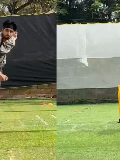 A detailed view of a leg spinner's transformation. By fixing the poor stride alignment and body collapse, we enabled a complete weight transfer and a powerful, aligned finish.