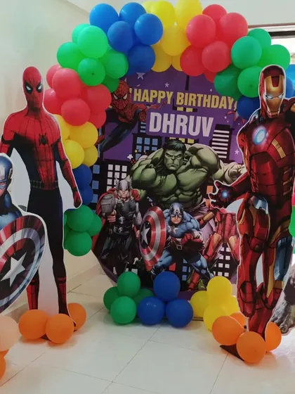 The full team of heroes assembled for this Avengers birthday party in Borivali.