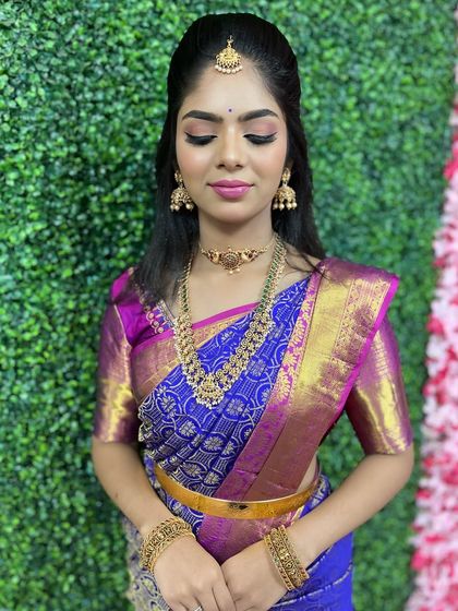 Sushma Manjunath - Bridal & Event Makeup and Styling Expert Hairstyling & Saree Draping photo 6