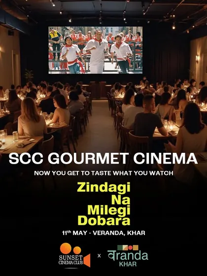 We believe a movie should be a feast for all senses. Our SCC Gourmet Cinema pairs iconic films like Zindagi Na Milegi Dobara with a multi-course tasting menu, where each dish is inspired by and served in sync with the scenes on screen.