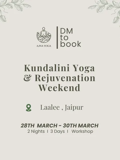 A simple and clear invitation to our workshop in Jaipur. Just the essential details for you to save your spot for this 3-day journey into Kundalini yoga.