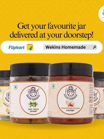 You can also find us on Flipkart. Now it's easier than ever to get your hands on our authentic pickles and chutneys.