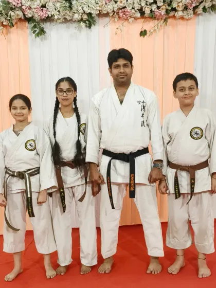 Here I am with some of my senior students who have earned their brown belts. Reaching this level requires immense dedication and showcases a deep understanding of Shotokan Karate principles.