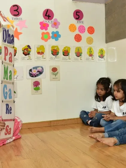 Here is one of our favorite learning tools in action. We use these colorful, stackable blocks to introduce the sargam notes (Sa, Re, Ga, Ma), turning the fundamentals of Indian classical music into a fun, visual game for our toddlers.
