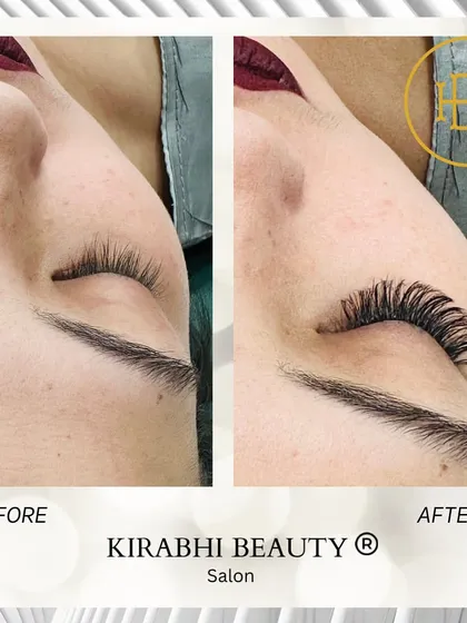 Another stunning transformation. This client wanted a bold, glamorous look, and these volume eyelash extensions delivered exactly that. You can see how much fuller and darker her lash line appears.