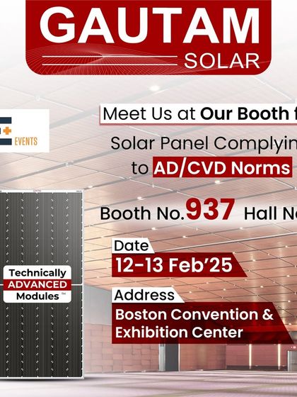 We will be at RE+ Events in Boston, showcasing our technically advanced modules that comply with AD/CVD norms. Visit us at Booth No. 937 to explore the latest in solar innovation.