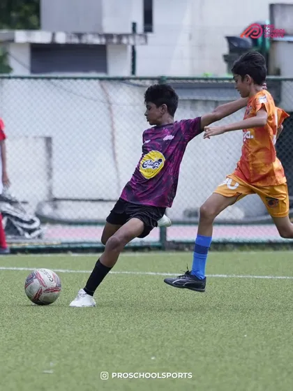 A player makes a decisive pass during a competitive match.