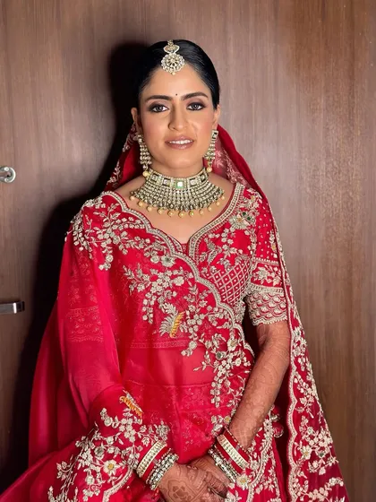 Another shot of the happy bride. My goal is to create a look that feels as good as it looks, ensuring comfort and confidence.