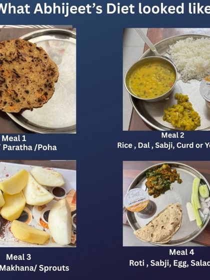 Before joining, Abhijit was doing hundreds of crunches and low-carb diets with no results. We built a practical plan with daily check-ins and simple meals like upma, dal, roti, and sabzi. This is his testimonial and a look at his sustainable diet.