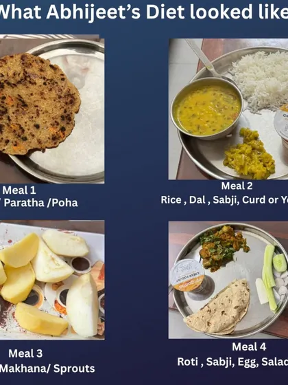 Before joining, Abhijit was doing hundreds of crunches and low-carb diets with no results. We built a practical plan with daily check-ins and simple meals like upma, dal, roti, and sabzi. This is his testimonial and a look at his sustainable diet.