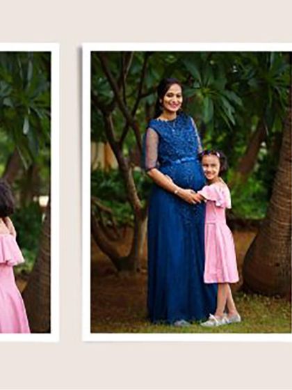 A heartwarming photo of a mother-to-be with her daughter during an outdoor maternity session. Capturing the bond between a mother and her first child before the new baby arrives is always a special moment.